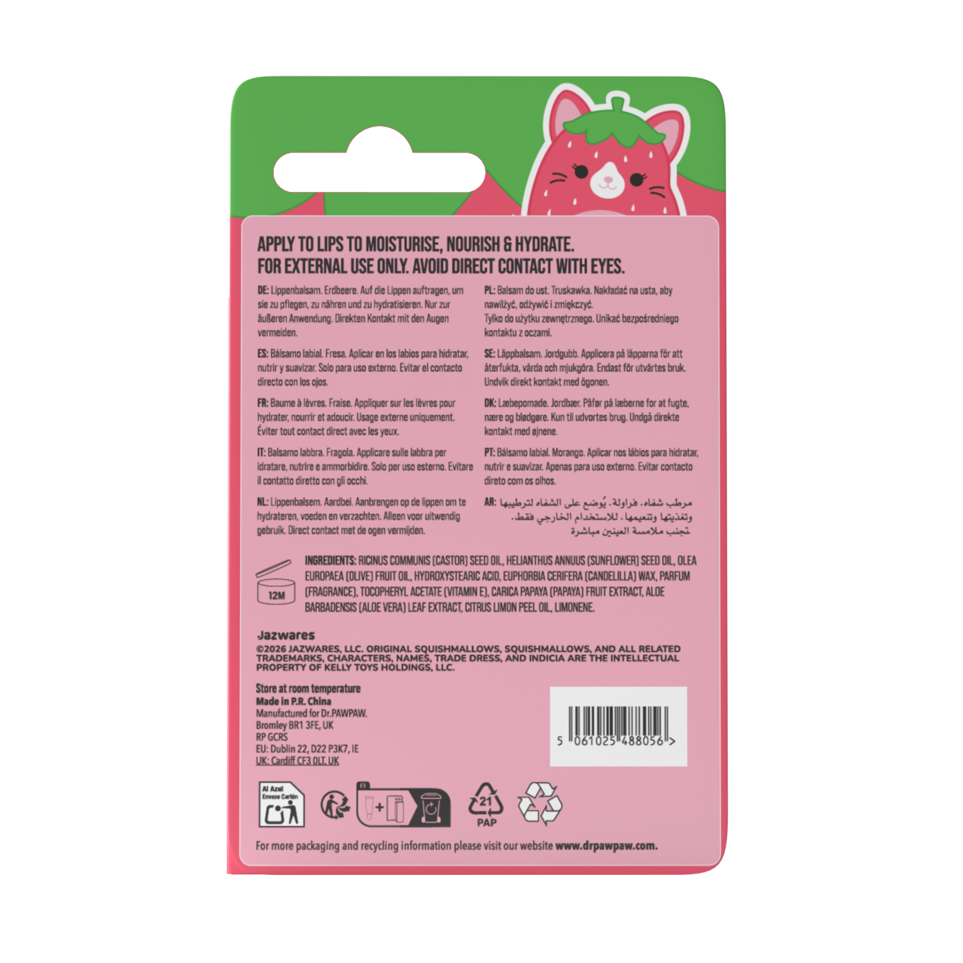 Squishmallow x Dr.PAWPAW Olma Lip Balm