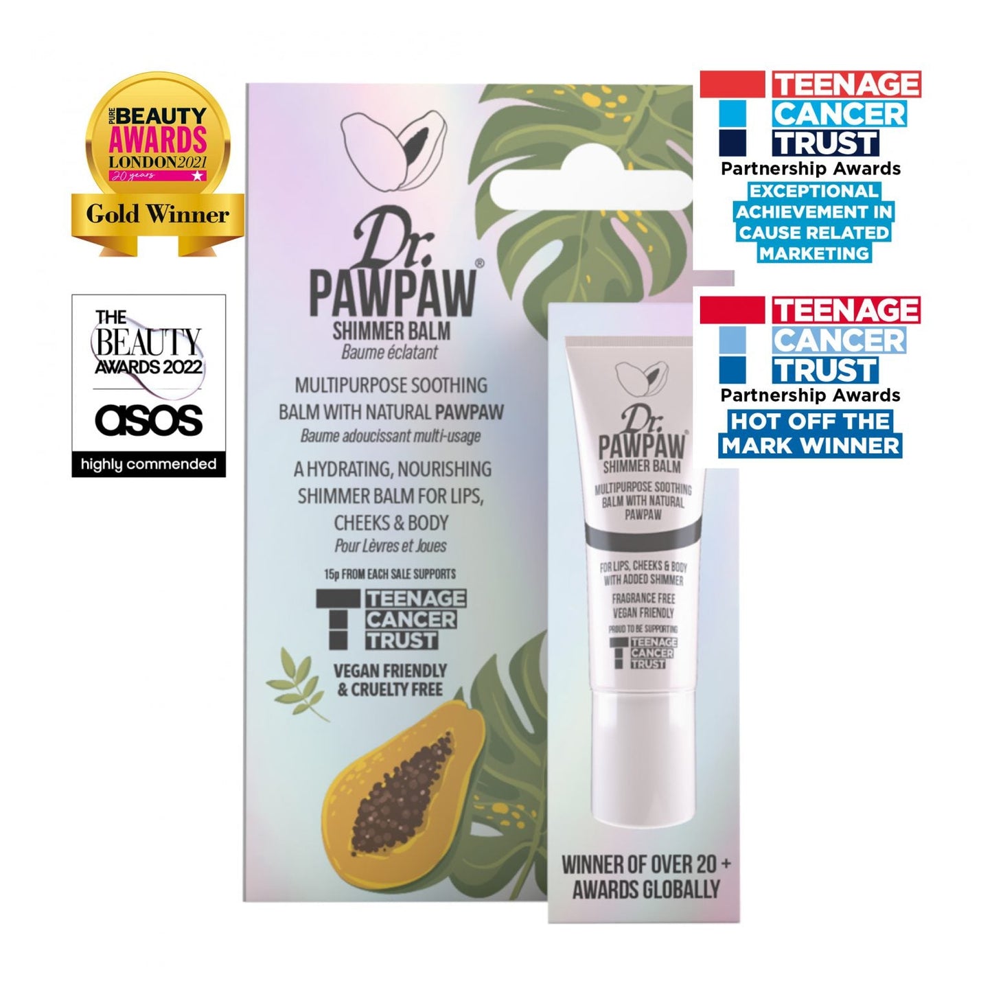Dr.PAWPAW x Teenage Cancer Trust Multipurpose Shimmer Balm - 10ml