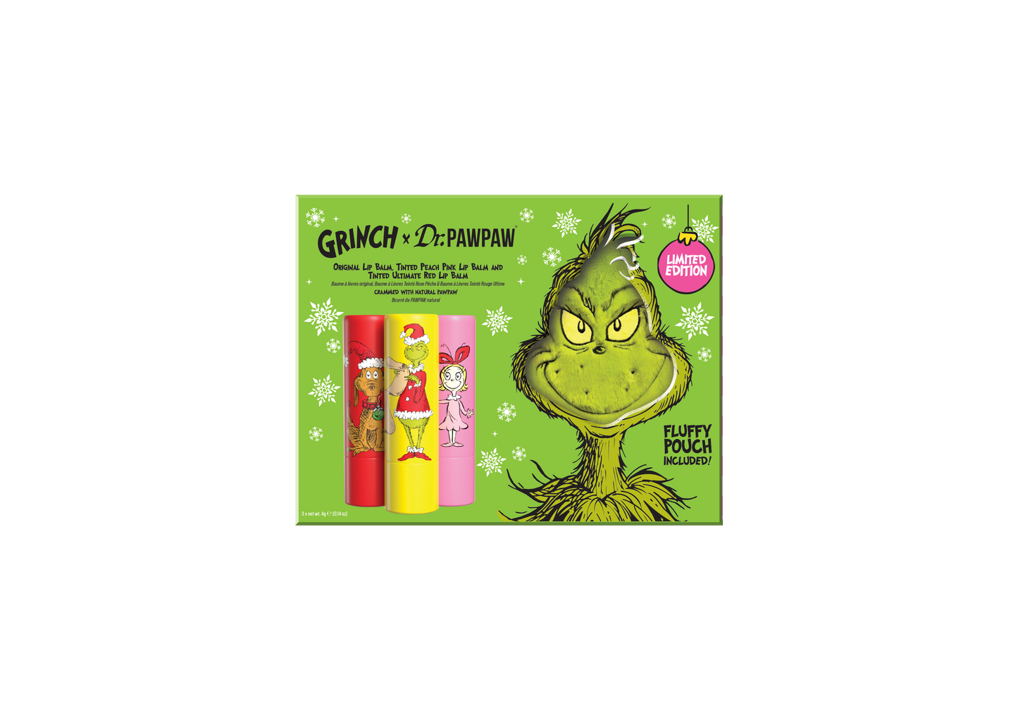 DPP x The Grinch Original, Peach Pink & Ultimate Red Gift Set