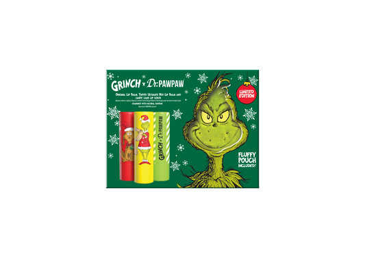 DPP x The Grinch Ultimate Red, Candy Cane Lip Scrub & Original Blam Gift Set