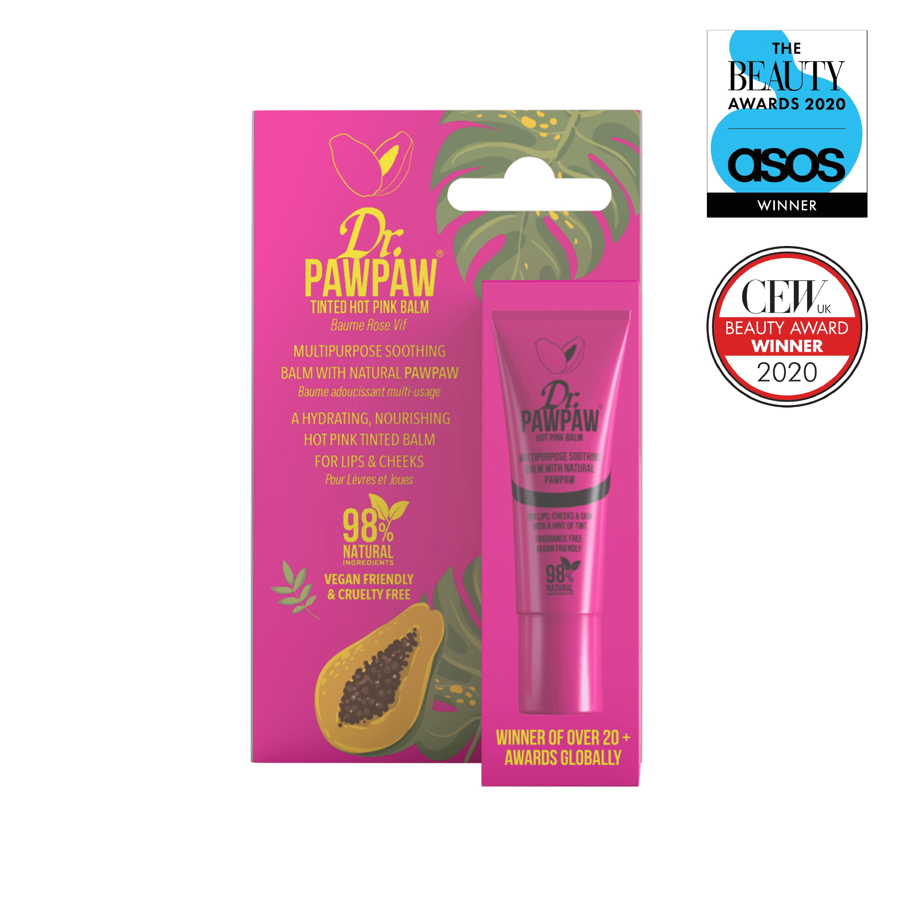 Hot Pink Lip Balm - 10ml - Dr Paw Paw